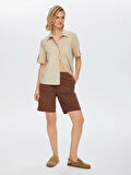 Kısa Kollu Stretch Poplin Gömlek 68358