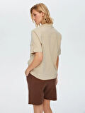 Kısa Kollu Stretch Poplin Gömlek 68358
