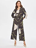Soyut Desen Wide Leg Fit Viskon Pantolon 69483