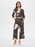 Soyut Desen Wide Leg Fit Viskon Pantolon 69483