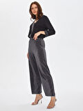 Simli Straıght Fıt Örme Pantolon 69479