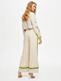 Kontrast Şeritli Wide Leg Fit  Pantolon 69471