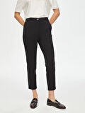 Önü Dikişli Slım Fit Diagonal Doku Örme Pantolon 69485