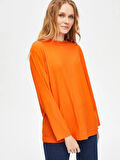 Relax Dik Yaka Kaşkorse Sweatshirt 69756