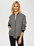 Zigzag Jakarlı Bomber Ceket 002