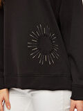 Taş Ve Slogan Nakışlı Yuvarlak Yaka SweaT-Shirt S25SWT002
