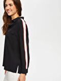 Renk Bloklu Zigzag Nakışlı Tunik 003