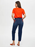 Yanları Nakış Detaylı Straight Fit Jean Pantolon S25JPN007