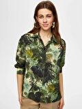 Jungle Desen Viskon Gömlek 016