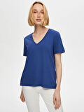 %100 Pamuk V Yaka T-Shirt S25TSH007