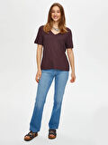 V Yaka Kısa Kollu T-Shirt S25TSH004
