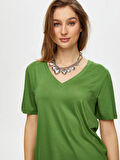V Yaka Kısa Kol  T-Shirt S25TSH001