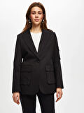 Kargo Cep Detaylı Pamuklu Blazer Ceket 018