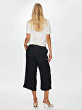 Paçası Kordone Nakış Detaylı Wideleg Fit Caprı S25CPR008