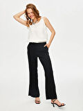 Önü Dikiş Detaylı Yırtmaçlı Wide Leg Fit Pantolon S25PNT009