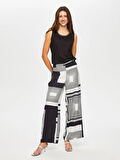 Çizgili Monochrome Wıde Leg Fıt Pantolon 032