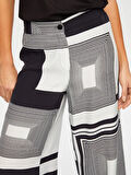 Çizgili Monochrome Wıde Leg Fıt Pantolon 032