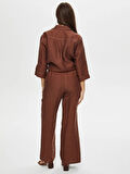Wide Leg Fit Ütü İzli Tensel Keten Pantolon S25PNT018