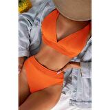 Angelsin Yüksel Bel Bikini Altı Turuncu