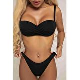 Angelsin Brezilyan Şık Bikini Altı Siyah