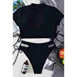 Angelsin Özel Tasarım Bikini Takım Siyah