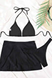 Angelsin Deniz Etekli 3 lü Bikini Takım (Çıkartılabilir Kaplı)