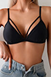Angelsin Metal Kopçalı Şık Bikini Üstü (Çıkartılabilir Kaplı)
