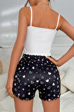 Merry See Love Kalp Baskılı Şortlu Pijama Takımı