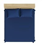 Makiteks %100 Pamuklu Lacivert 200x200+2*(50x70) Battal Boy Lastikli Çarşaf Takımı