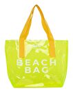 Açık Yeşil  Beach Bag Baskılı Şeffaf Plaj Çantası M000007257