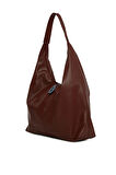 Bordo  Yumuşak Dokulu Oval Maxi Boy Omuz Çantası M000008651