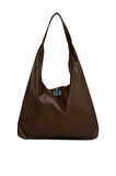 Kahverengi  Yumuşak Dokulu Oval Maxi Boy Omuz Çantası M000008651