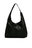Siyah  Yumuşak Dokulu Oval Maxi Boy Omuz Çantası M000008651