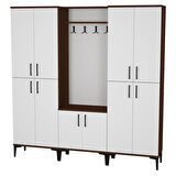 Rose-1-4-4 Dolaplı Ayakkabılık Vestiyer Portmanto RS03