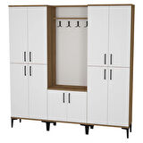 Rose-1-4-4 Dolaplı Ayakkabılık Vestiyer Portmanto RS02