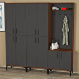 Rose-1-4-4 Dolaplı Ayakkabılık Vestiyer Portmanto RS07