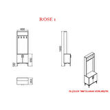 Rose-1 Dolaplı Ayakkabılık Vestiyer Portmanto RS04