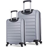 My Valice Ruby Abs 2'li Valiz Seti (Kabin ve Büyük) Gri