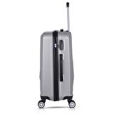 My Valice Diamond Abs 4'lü Travel Valiz Seti Gri