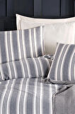 Modern Stripe Nevresim Takımı Çift Kişilik GentleTouch Antrasit