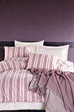 Modern Stripe Nevresim Takımı Çift Kişilik GentleTouch Bordo