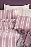 Modern Stripe Nevresim Takımı Çift Kişilik GentleTouch Bordo