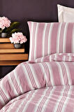 Modern Stripe Nevresim Takımı Çift Kişilik GentleTouch Bordo