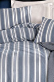 Modern Stripe Nevresim Takımı Çift Kişilik GentleTouch Lacivert