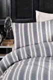 Modern Stripe Nevresim Takımı Tek Kişilik GentleTouch Antrasit