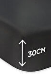 Penye Lastikli Çarşaf Pamuklu Soley Tek Kişilik 100x200cm Antrasit
