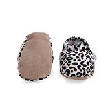 Renkli Leopar  Organik Pamuk Ev Kreş Ayakkabısı Patik