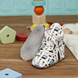 Organik Pamuk Bebek Pandufu, Kaydırmaz Taban, Yenidoğan Patiği, Ev Kreş Ayakkabısı