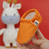 Kaydırmaz Taban, Turuncu Bebek Patik, Ev Botu Terliği, Kreş Ayakkabısı Panduf