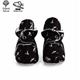 Organik Pamuk Bebek Patiği, Kaydırmaz Taban, Pamuklu Yenidoğan Pandufu Ev Kreş Ayakkabısı, Astronot